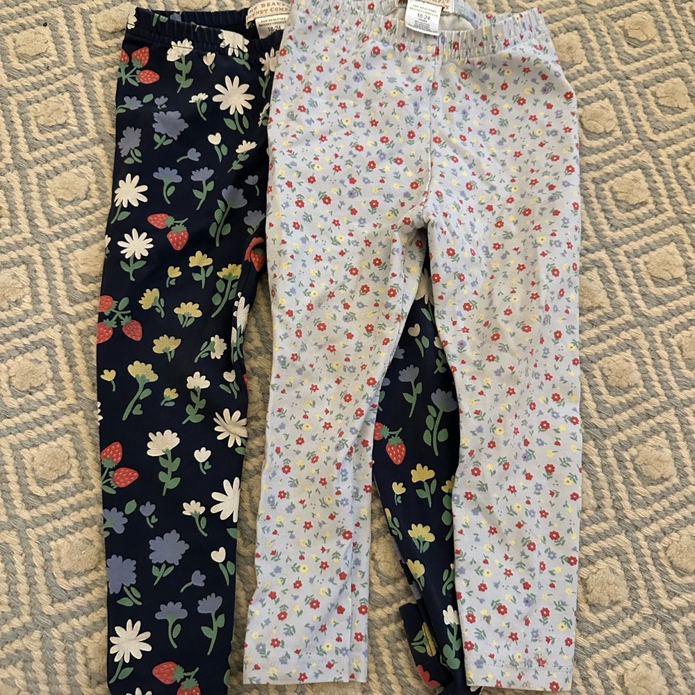Floral Print Kids Leggings Set